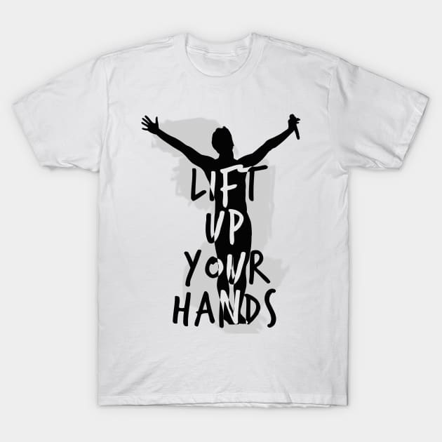 Lift Up Your Hands #2 T-Shirt by byebyesally